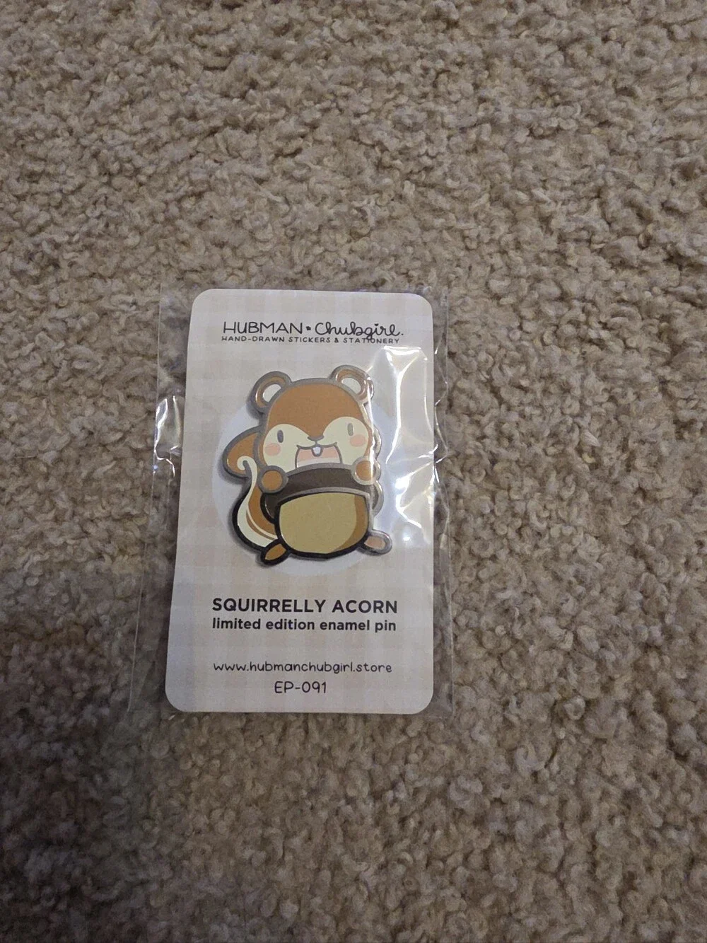 *SQUIRRELLY ACORN Limited Edition Enamel Pin - Hubman & Chubgirl